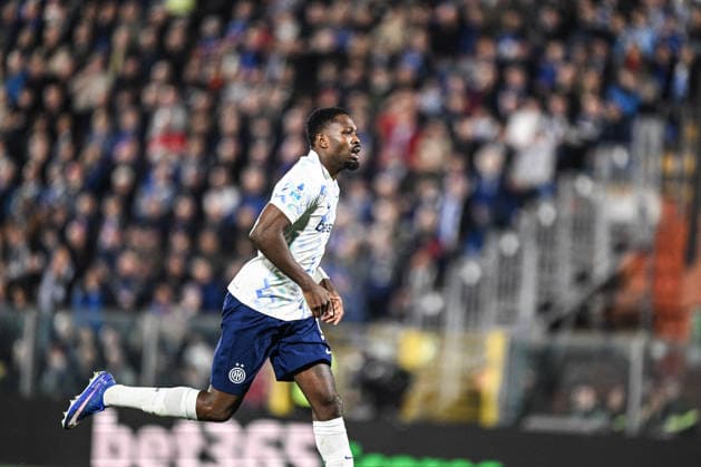 CALCIO - Serie A - Como 1907 vs Inter - FC Internazionale Marcus Thuram of Inter FC celebrating after a goal during the Italian Serie A football match between Calcio Como and Inter FC on 12 of Avril 2026 at the Giuseppe Senigallia stadium in Como, Italy Como Italy  Copyright: xIPAxSport ABACAx