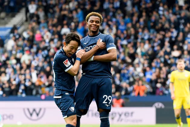 Farid Alfa Ruprecht VfL Bochum celebrates after scoring his team s third goal during the 2 Bundesliga match between VfL Bochum and Eintracht Braunschweig, Vonovia Ruhrstadion on April 12, 2026 in Bochum, Germany, Germany Photo by Max Maiwald DeFodi Images Farid Alfa Ruprecht VfL Bochum celebrates after scoring his team s third goal during the 2 Bundesliga match between VfL Bochum and Eintracht Braunschweig at Vonovia Ruhrstadion on April 12, 2026 in Bochum, Germany Photo by Max Maiwald DeFodi Images Photo by Max Maiwald DeFodi Images