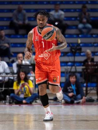 MACCABI TEL AVIV vs HAPOEL TEL AVIV CHRIS JONES, basketball player of Hapoel Tel Aviv, during the Euroleague match against Maccabi Tel Aviv, at Aleksandar Nikolic Arena. Belgrade, 12.04.2026. photo: MN PRESS BASKETBALL, EUROLEAGUE, MACCABI TEL AVIV, HAPOEL TEL AVIV Belgrade Aleksandar Nikolic arena Serbia Copyright: xMNxPressx