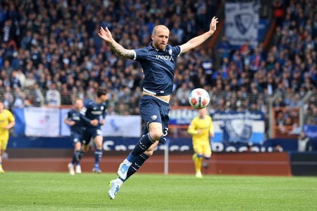 Philipp Hofmann VfL Bochum 12 04 2026, Football 2 Bundesliga, Season 2025 2026, 29 Matchday, VfL Bochum Eintracht Braunschweig 4 1 DFL regulations prohibit any use of photographs as image sequences and or quasi video Bochum Vonovia Ruhrstadion Nordrhein Westfalen Germany Team2