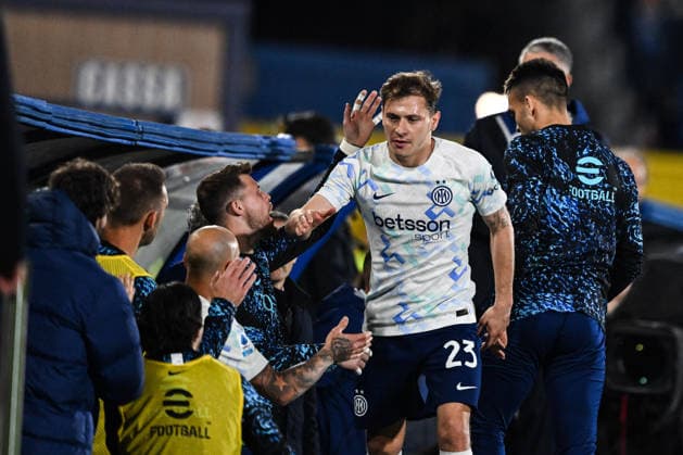 CALCIO - Serie A - Como 1907 vs Inter - FC Internazionale Nicolo Barella of Inter react during the Italian Serie A football match between Calcio Como and Inter FC on 12 of Avril 2026 at the Giuseppe Senigallia stadium in Como, Italy Como Italy  Copyright: xIPAxSport ABACAx
