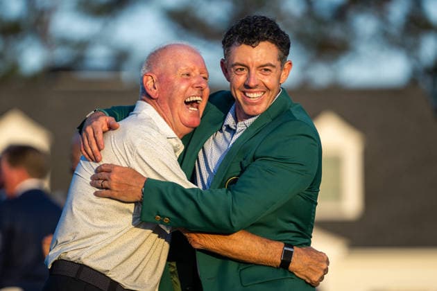 260412 Rory McIlroy of Northern Ireland celebrate with his dad after winning the 2026 Masters Golf Tournament on April 12, 2026 in Augusta. Photo: Petter Arvidson BILDBYRAN kod PA PA1196 golf masters bbeng the masters augusta jubel *** 260412 Rory McIlroy of Northern Ireland celebrate with his dad after winning the 2026 Masters Golf Tournament on April 12, 2026 in Augusta Photo Petter Arvidson BILDBYRAN kod PA PA1196 golf masters bbeng the masters augusta jubel  Copyright: PETTERxARVIDSON BB260412PA295