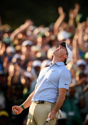 260412 Rory McIlroy of Northern Ireland celebrates on the 18th green after winning The Masters after the final round of the 2026 Masters Golf Tournament on April 12, 2026 in Augusta. Photo: Petter Arvidson BILDBYRAN kod PA PA1196 golf masters bbeng the masters augusta jubel *** 260412 Rory McIlroy of Northern Ireland celebrates on the 18th green after winning The Masters after the final round of the 2026 Masters Golf Tournament on April 12, 2026 in Augusta Photo Petter Arvidson BILDBYRAN kod PA PA1196 golf masters bbeng the masters augusta jubel  Copyright: PETTERxARVIDSON BB260412PA305