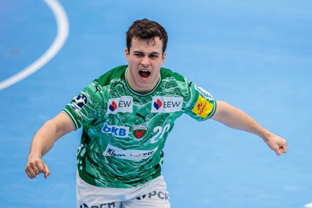 Tim Freihoefer Fuechse Berlin, 20 GER, TBV Lemgo Lippe vs Fuechse Berlin, Handball, 1 Bundesliga, Matchday 28, Season 2025 2026, 12 04 2026 GER, TBV Lemgo Lippe vs Fuechse Berlin, Handball, 1 Bundesliga, Matchday 28, Season 2025 2026, 12 04 2026 Lemgo Copyright: xEibner-Pressefoto JanxRollingerx EP_JSK