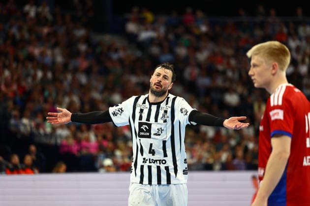 Handball I Men I Season 2025 2026 I Bundesliga I 28 Matchday I HSV Hamburg THW Kiel I 12 04 2026 Domagoj Duvnjak 4, THW Kiel Hamburg Barclaycard Arena Hamburg Germany Copyright: xLobeca RalfxHomburgx