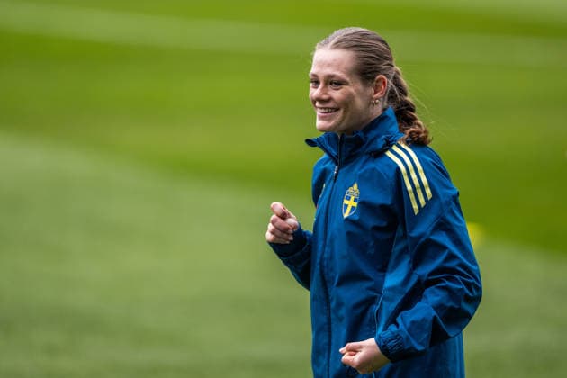 260413 Sofia Reidy of the Swedish women s national football team during a training session on April 13, 2026 in Gothenburg Photo Mathias Bergeld BILDBYRAN code MB MB1363 fotboll football soccer fotball vm kval kval fifa womens world cup qualifier qualifier träning practice training sverige sweden dam bbeng women kvinner  Copyright: MATHIASxBERGELD BB260413MB005