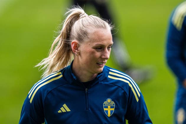 260413 Stina Blackstenius of the Swedish women s national football team during a training session on April 13, 2026 in Gothenburg Photo Mathias Bergeld BILDBYRAN code MB MB1363 fotboll football soccer fotball vm kval kval fifa womens world cup qualifier qualifier träning practice training sverige sweden dam bbeng women kvinner  Copyright: MATHIASxBERGELD BB260413MB007