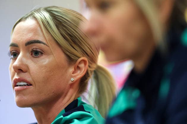 Republic of Ireland WNT press conference, PK, Pressekonferenz Polsat Plus Arena, Gdansk, Poland 13 4 2026 Denise O™Sullivan Denise O™Sullivan 13 4 2026  Copyright: x INPHO RyanxByrnex RB2_4923