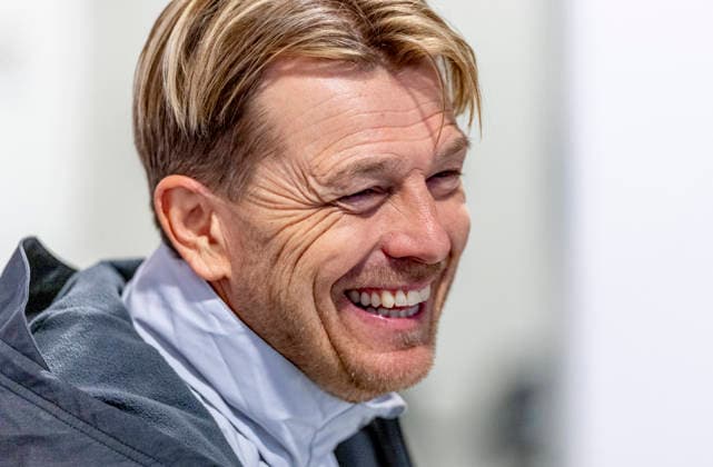 GOTHENBURG 20260413 Swedens national coach Tony Gustafsson during Mondays press conference ahead of Tuesdays World Cup qualifier against Denmark at Gamla Ullevi in Gothenburg GOTHENBURG SWEDEN x9200x  Copyright: xAdamxIhse TTx TRAINING WOMEN S NATIONAL TEAM WORLD CUP QUALIFYING AGAINST DENMARK