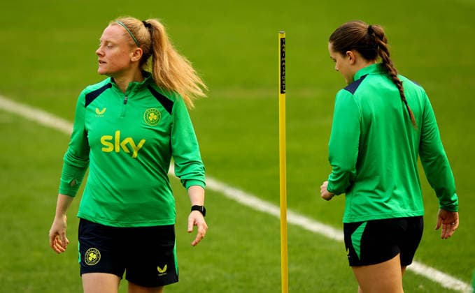 Republic of Ireland WNT Squad Training, Polsat Plus Arena, Gdansk, Poland 13 4 2026 Amber Barrett Amber Barrett 13 4 2026  Copyright: x INPHO RyanxByrnex RB2_6746