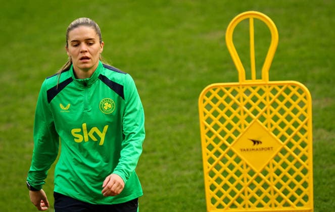 Republic of Ireland WNT Squad Training, Polsat Plus Arena, Gdansk, Poland 13 4 2026 Jamie Finn Jamie Finn 13 4 2026  Copyright: x INPHO RyanxByrnex RB2_7365
