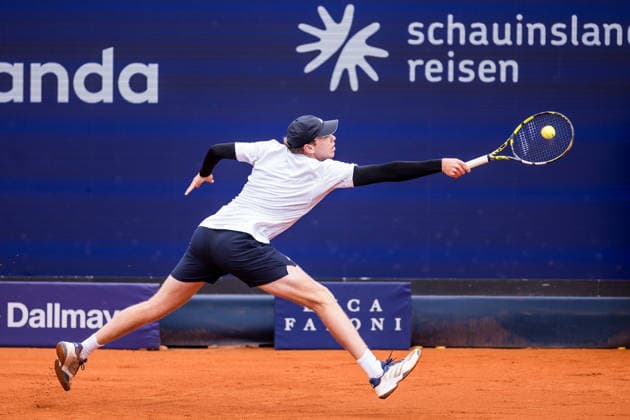 MUNICH, GERMANY - APRIL 13: Alex Michelsen (USA) during the BMW Open by Bitpanda Singles match between Arthur Rinderknech (FRA) vs Alex Michelsen (USA) at MTTC Iphitos on April 13, 2026 in Munich, Germany. Bavaria Germany Copyright: xSteffiexWunderlx