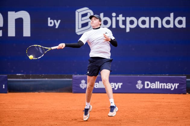 MUNICH, GERMANY - APRIL 13: Alex Michelsen (USA) during the BMW Open by Bitpanda Singles match between Arthur Rinderknech (FRA) vs Alex Michelsen (USA) at MTTC Iphitos on April 13, 2026 in Munich, Germany. Bavaria Germany Copyright: xSteffiexWunderlx