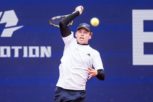 MUNICH, GERMANY - APRIL 13: Alex Michelsen (USA) during the BMW Open by Bitpanda Singles match between Arthur Rinderknech (FRA) vs Alex Michelsen (USA) at MTTC Iphitos on April 13, 2026 in Munich, Germany. Bavaria Germany Copyright: xSteffiexWunderlx