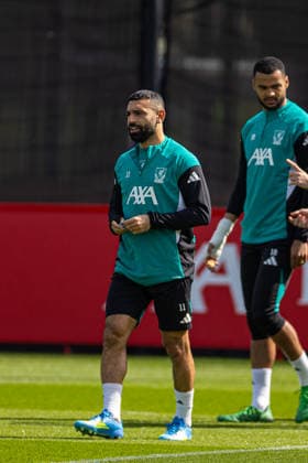 Football - UEFA Champions League - Quarter-FInal - 2nd Leg - Liverpool FC v Paris Saint-Germain FC - MD-1 LIVERPOOL, ENGLAND - Monday, April 13, 2026: Liverpool s Mohamed Salah during a training session at the AXA Training Centre ahead of the UEFA Champions League Quarter-Final 2nd Leg match between Liverpool FC and Paris Saint-Germain FC. (Photo by David Rawcliffe Propaganda) LIVERPOOL AXA Training Centre MERSEYSIDE ENGLAND  Copyright: xDavidxRawcliffex P2026-04-13-Liverpool_PSG_MD-1-4