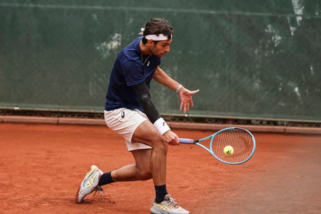April 13, 2026, Barcelona, Barcelona, Spain: Lorenzo Musetti of Italy during training on Day 3 of the Barcelona Open Banc Sabadell - Conde Godo 2026 Day 3 at Real Club de Tenis Barcelona on April 13, 2026 in Barcelona, Spain. Barcelona Spain - ZUMAa181 20260413_zaa_a181_149 Copyright: xJavierxBorregox