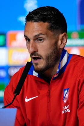 April 13, 2026, Madrid, Madrid, Spain: Jorge Resurreccion Koke attends his press conference, PK, Pressekonferenz during the training day of Atletico de Madrid ahead the UEFA Champions League 2025 26 Quarter-Final Second Leg match against FC Barcelona, Barca at Riyadh Air Metropolitano on April 13, 2026, in Madrid, Spain. Madrid Spain - ZUMAa181 20260413_zaa_a181_164 Copyright: xDennisxAgyemanx
