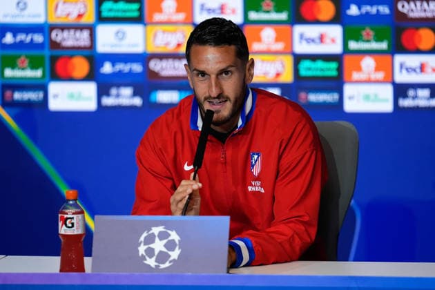 April 13, 2026, Madrid, Madrid, Spain: Jorge Resurreccion Koke attends his press conference, PK, Pressekonferenz during the training day of Atletico de Madrid ahead the UEFA Champions League 2025 26 Quarter-Final Second Leg match against FC Barcelona, Barca at Riyadh Air Metropolitano on April 13, 2026, in Madrid, Spain. Madrid Spain - ZUMAa181 20260413_zaa_a181_174 Copyright: xDennisxAgyemanx