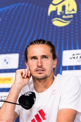 MUNICH, GERMANY - APRIL 13: Alexander Zverev (GER) during the BMW Open by Bitpanda press conference, PK, Pressekonferenz at MTTC Iphitos on April 13, 2026 in Munich, Germany. Bavaria Germany Copyright: xSteffiexWunderlx