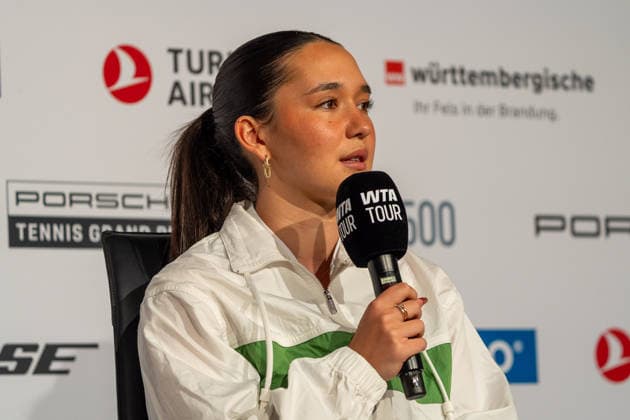 Eva Lys, Press conference, Tennis, ATP Tournament, WTA 500, Porsche Tennis Grand Prix, 13 04 2026, Tennis, ATP Tournament, WTA 500, Porsche Tennis Grand Prix, 13 04 2026, Stuttgart Copyright: xEibner-Pressefoto EdwardxCheungx EP_ECG