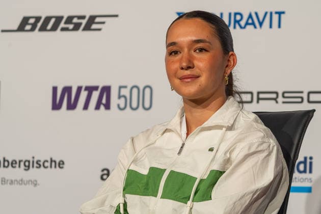 Eva Lys, Press conference, Tennis, ATP Tournament, WTA 500, Porsche Tennis Grand Prix, 13 04 2026, Tennis, ATP Tournament, WTA 500, Porsche Tennis Grand Prix, 13 04 2026, Stuttgart Copyright: xEibner-Pressefoto EdwardxCheungx EP_ECG