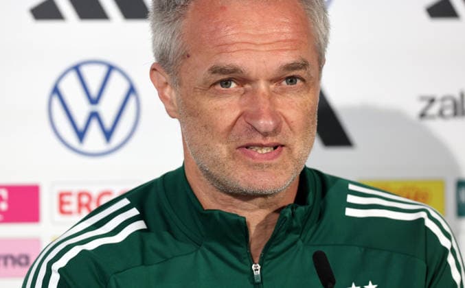 Christian Wück Trainer DFB , Pressekonferenz , DFB Frauen-Nationalmannschaft Abschlusstraining , vor dem Spiel WM Qualifikation Deutschland-Österreich , Fußball , Frauen , in den Max Morlock Stadion, in Nürnberg , Bayern , Deutschland. April 13 , 2026 . Photo by: Davide Elias IPA Photo Pressefoto DENL Copyright: xDavidexEliasx