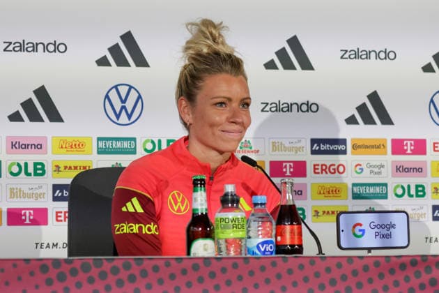 13 04 2026, xgrfx, Football DFB Media Dates, German Womens National Team Press Conference and Final Training v l Linda Dallmann German Womens National Team DFL DFB REGULATIONS PROHIBIT ANY USE OF PHOTOGRAPHS as IMAGE SEQUENCES and or QUASI VIDEO Nuremberg