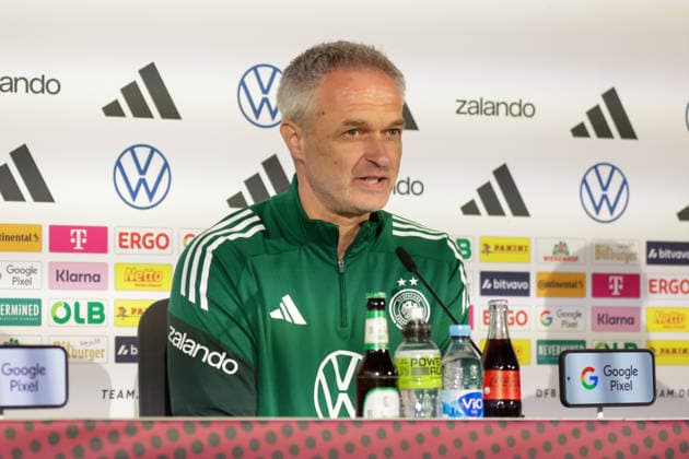 13 04 2026, xgrfx, Football DFB Media Dates, German Womens National Team Press Conference and Final Training v l Christian Wück German Womens National Team DFL DFB REGULATIONS PROHIBIT ANY USE OF PHOTOGRAPHS as IMAGE SEQUENCES and or QUASI VIDEO Nuremberg
