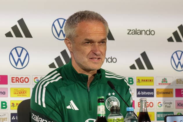 13 04 2026, xgrfx, Football DFB Media Dates, German Womens National Team Press Conference and Final Training v l Christian Wück German Womens National Team DFL DFB REGULATIONS PROHIBIT ANY USE OF PHOTOGRAPHS as IMAGE SEQUENCES and or QUASI VIDEO Nuremberg