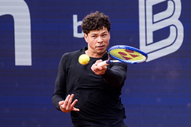 MUNICH, GERMANY - APRIL 13: Ben Shelton (USA) during the BMW Open by Bitpanda Singles match between Emilio Nava (USA) vs Ben Shelton (USA) at MTTC Iphitos on April 13, 2026 in Munich, Germany. Bavaria Germany Copyright: xSteffiexWunderlx