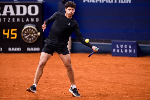 MUNICH, GERMANY - APRIL 13: Ben Shelton (USA) during the BMW Open by Bitpanda Singles match between Emilio Nava (USA) vs Ben Shelton (USA) at MTTC Iphitos on April 13, 2026 in Munich, Germany. Bavaria Germany Copyright: xSteffiexWunderlx