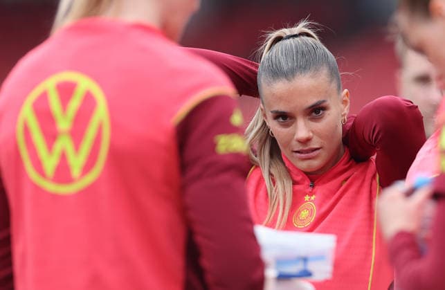 Cerci , Frauen-Nationalmannschaft Abschlusstraining , vor dem Spiel WM Qualifikation Deutschland-Österreich , Fußball , Frauen , in den Max Morlock Stadion, in Nürnberg , Bayern , Deutschland. April 13 , 2026 . Photo by: Davide Elias IPA Photo Pressefoto DENL Copyright: xDavidexEliasx