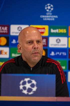 Football - UEFA Champions League - Quarter-Final - 2nd Leg - Liverpool FC v Paris Saint-Germain FC - MD-1 LIVERPOOL, ENGLAND - Monday, April 13, 2026: Liverpool s head coach Arne Slot during a press conference, PK, Pressekonferenz at Anfield ahead of the UEFA Champions League Quarter-Final 2nd Leg game between Liverpool FC and Paris Saint-Germain FC. (Photo by David Rawcliffe Propaganda) LIVERPOOL Anfield MERSEYSIDE ENGLAND  Copyright: xDavidxRawcliffex P2026-04-13-Liverpool_PSG_MD-1-91