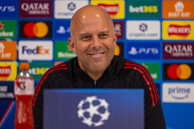 Football - UEFA Champions League - Quarter-Final - 2nd Leg - Liverpool FC v Paris Saint-Germain FC - MD-1 LIVERPOOL, ENGLAND - Monday, April 13, 2026: Liverpool s head coach Arne Slot during a press conference, PK, Pressekonferenz at Anfield ahead of the UEFA Champions League Quarter-Final 2nd Leg game between Liverpool FC and Paris Saint-Germain FC. (Photo by David Rawcliffe Propaganda) LIVERPOOL Anfield MERSEYSIDE ENGLAND  Copyright: xDavidxRawcliffex P2026-04-13-Liverpool_PSG_MD-1-94