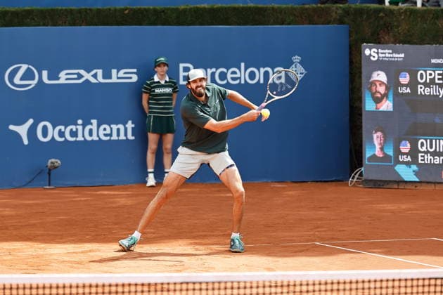 Reilly Opelka (USA), APRIL13, 2026 - Tennis : Opelka during singles 1st round match against Ethan Quinn on the Barcelona Open Banc Sabadell tennis tournament at the Real Club de Tenis de Barcelona in Barcelona, Spain. Noxthirdxpartyxsales  aflo_326842728