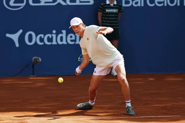 Ethan Quinn (USA), APRIL13, 2026 - Tennis : Quinn during singles 1st round match against Reilly Opelka on the Barcelona Open Banc Sabadell tennis tournament at the Real Club de Tenis de Barcelona in Barcelona, Spain. Noxthirdxpartyxsales  aflo_326843443