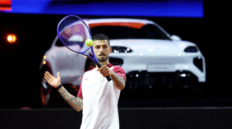 13 04 2026, Germany, Stuttgart, Tennis Porsche Tennis Grand Prix, Porsche One Point Challenge, Fabian Bredlow
