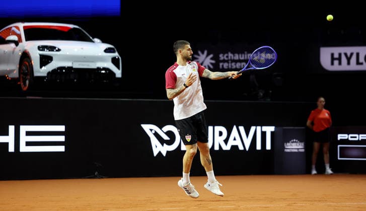 13 04 2026, Germany, Stuttgart, Tennis Porsche Tennis Grand Prix, Porsche One Point Challenge, Fabian Bredlow