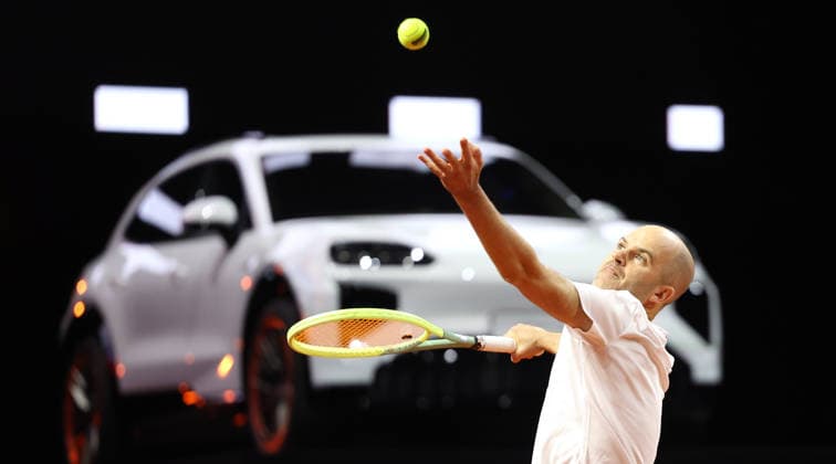 13 04 2026, Germany, Stuttgart, Tennis Porsche Tennis Grand Prix, Porsche One Point Challenge, Tobias Beuttler