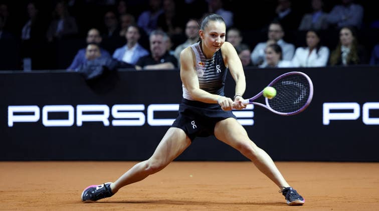 13 04 2026, Germany, Stuttgart, Tennis Porsche Tennis Grand Prix, Porsche One Point Challenge, Julia Stusek