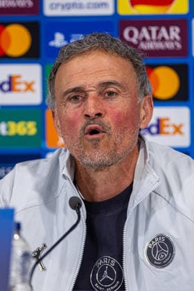 Football - UEFA Champions League - Quarter-Final - 2nd Leg - Liverpool FC v Paris Saint-Germain FC - MD-1 LIVERPOOL, ENGLAND - Monday, April 13, 2026: Paris Saint-Germain s head coach Luis Enrique during a press conference, PK, Pressekonferenz at Anfield ahead of the UEFA Champions League Quarter-Final 2nd Leg game between Liverpool FC and Paris Saint-Germain FC. (Photo by David Rawcliffe Propaganda) LIVERPOOL Anfield MERSEYSIDE ENGLAND  Copyright: xDavidxRawcliffex P2026-04-13-Liverpool_PSG_MD-1-140