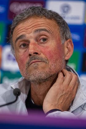 Football - UEFA Champions League - Quarter-Final - 2nd Leg - Liverpool FC v Paris Saint-Germain FC - MD-1 LIVERPOOL, ENGLAND - Monday, April 13, 2026: Paris Saint-Germain s head coach Luis Enrique during a press conference, PK, Pressekonferenz at Anfield ahead of the UEFA Champions League Quarter-Final 2nd Leg game between Liverpool FC and Paris Saint-Germain FC. (Photo by David Rawcliffe Propaganda) LIVERPOOL Anfield MERSEYSIDE ENGLAND  Copyright: xDavidxRawcliffex P2026-04-13-Liverpool_PSG_MD-1-148