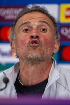 Football - UEFA Champions League - Quarter-Final - 2nd Leg - Liverpool FC v Paris Saint-Germain FC - MD-1 LIVERPOOL, ENGLAND - Monday, April 13, 2026: Paris Saint-Germain s head coach Luis Enrique during a press conference, PK, Pressekonferenz at Anfield ahead of the UEFA Champions League Quarter-Final 2nd Leg game between Liverpool FC and Paris Saint-Germain FC. (Photo by David Rawcliffe Propaganda) LIVERPOOL Anfield MERSEYSIDE ENGLAND  Copyright: xDavidxRawcliffex P2026-04-13-Liverpool_PSG_MD-1-150