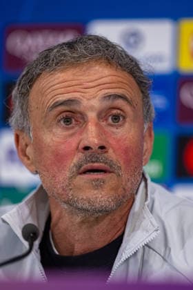 Football - UEFA Champions League - Quarter-Final - 2nd Leg - Liverpool FC v Paris Saint-Germain FC - MD-1 LIVERPOOL, ENGLAND - Monday, April 13, 2026: Paris Saint-Germain s head coach Luis Enrique during a press conference, PK, Pressekonferenz at Anfield ahead of the UEFA Champions League Quarter-Final 2nd Leg game between Liverpool FC and Paris Saint-Germain FC. (Photo by David Rawcliffe Propaganda) LIVERPOOL Anfield MERSEYSIDE ENGLAND  Copyright: xDavidxRawcliffex P2026-04-13-Liverpool_PSG_MD-1-151