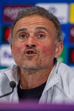 Football - UEFA Champions League - Quarter-Final - 2nd Leg - Liverpool FC v Paris Saint-Germain FC - MD-1 LIVERPOOL, ENGLAND - Monday, April 13, 2026: Paris Saint-Germain s head coach Luis Enrique during a press conference, PK, Pressekonferenz at Anfield ahead of the UEFA Champions League Quarter-Final 2nd Leg game between Liverpool FC and Paris Saint-Germain FC. (Photo by David Rawcliffe Propaganda) LIVERPOOL Anfield MERSEYSIDE ENGLAND  Copyright: xDavidxRawcliffex P2026-04-13-Liverpool_PSG_MD-1-152