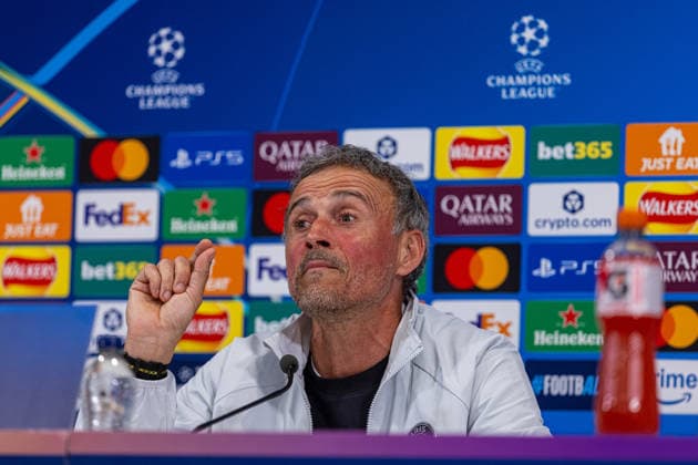 Football - UEFA Champions League - Quarter-Final - 2nd Leg - Liverpool FC v Paris Saint-Germain FC - MD-1 LIVERPOOL, ENGLAND - Monday, April 13, 2026: Paris Saint-Germain s head coach Luis Enrique during a press conference, PK, Pressekonferenz at Anfield ahead of the UEFA Champions League Quarter-Final 2nd Leg game between Liverpool FC and Paris Saint-Germain FC. (Photo by David Rawcliffe Propaganda) LIVERPOOL Anfield MERSEYSIDE ENGLAND  Copyright: xDavidxRawcliffex P2026-04-13-Liverpool_PSG_MD-1-154