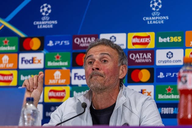 Football - UEFA Champions League - Quarter-Final - 2nd Leg - Liverpool FC v Paris Saint-Germain FC - MD-1 LIVERPOOL, ENGLAND - Monday, April 13, 2026: Paris Saint-Germain s head coach Luis Enrique during a press conference, PK, Pressekonferenz at Anfield ahead of the UEFA Champions League Quarter-Final 2nd Leg game between Liverpool FC and Paris Saint-Germain FC. (Photo by David Rawcliffe Propaganda) LIVERPOOL Anfield MERSEYSIDE ENGLAND  Copyright: xDavidxRawcliffex P2026-04-13-Liverpool_PSG_MD-1-155