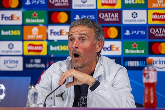 Football - UEFA Champions League - Quarter-Final - 2nd Leg - Liverpool FC v Paris Saint-Germain FC - MD-1 LIVERPOOL, ENGLAND - Monday, April 13, 2026: Paris Saint-Germain s head coach Luis Enrique during a press conference, PK, Pressekonferenz at Anfield ahead of the UEFA Champions League Quarter-Final 2nd Leg game between Liverpool FC and Paris Saint-Germain FC. (Photo by David Rawcliffe Propaganda) LIVERPOOL Anfield MERSEYSIDE ENGLAND  Copyright: xDavidxRawcliffex P2026-04-13-Liverpool_PSG_MD-1-163