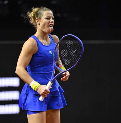 Laura Siegemund GER Disappointment disappointed after missed goal chance Gesture Gesture sticks out tongue Tennis Ladies Porsche Cup Porsche Tennis Grand Prix GP Stuttgart 2026 Porsche Arena 11 19 04 2026 DFL REGULATIONS PROHIBIT ANY USE OF PHOTOGRAPHS AS IMAGE SEQUENCES AND OR QUASI VIDEO Tennis Ladies Porsche Cup Porsche Tennis Grand Prix GP Stuttgart 2026