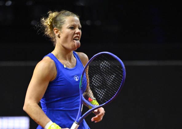 Laura Siegemund GER Disappointment disappointed after missed goal chance Gesture Gesture sticks out tongue Tennis Ladies Porsche Cup Porsche Tennis Grand Prix GP Stuttgart 2026 Porsche Arena 11 19 04 2026 DFL REGULATIONS PROHIBIT ANY USE OF PHOTOGRAPHS AS IMAGE SEQUENCES AND OR QUASI VIDEO Tennis Ladies Porsche Cup Porsche Tennis Grand Prix GP Stuttgart 2026